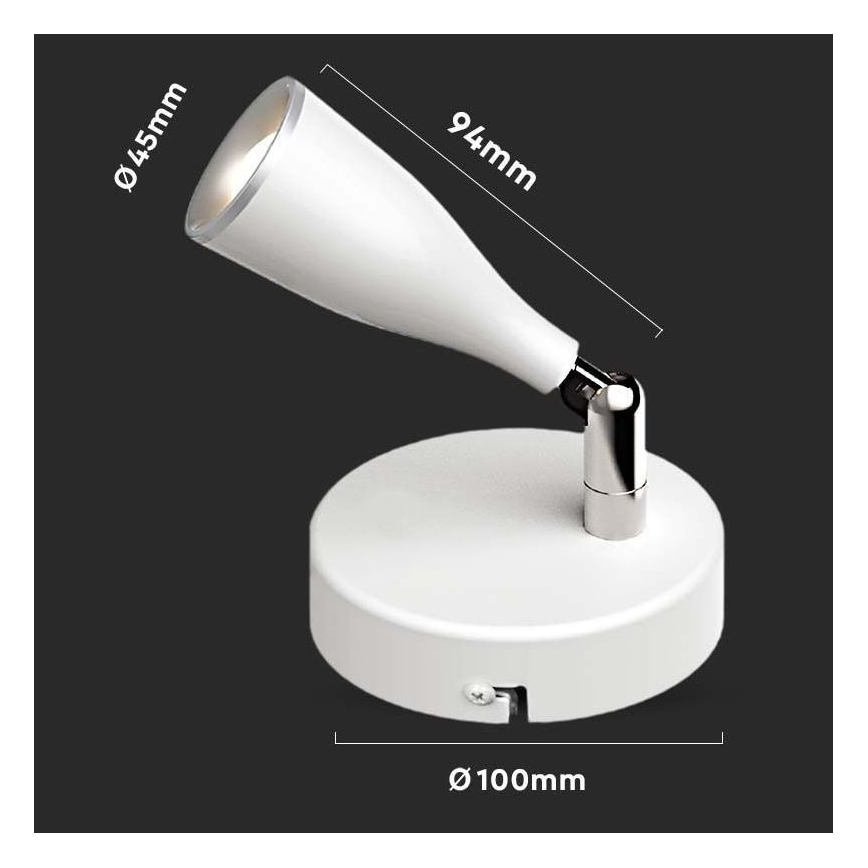 Foco de parede LED LED/4,5W/230V 4000K branco