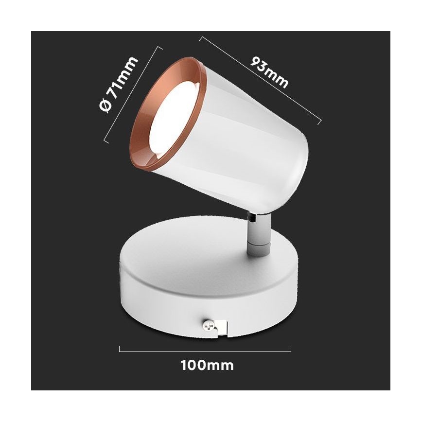 Foco de parede LED LED/5W/230V 3000K branco
