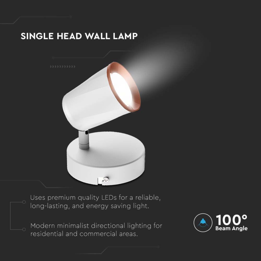 Foco de parede LED LED/5W/230V 4000K branco