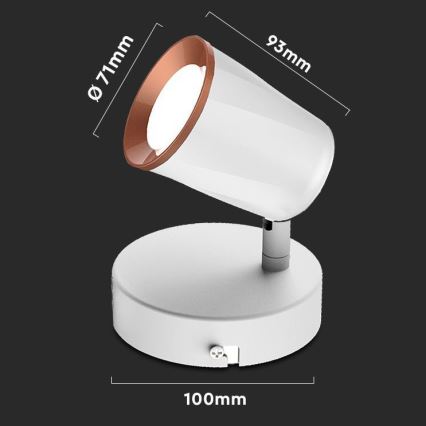 Foco de parede LED LED/5W/230V 4000K branco