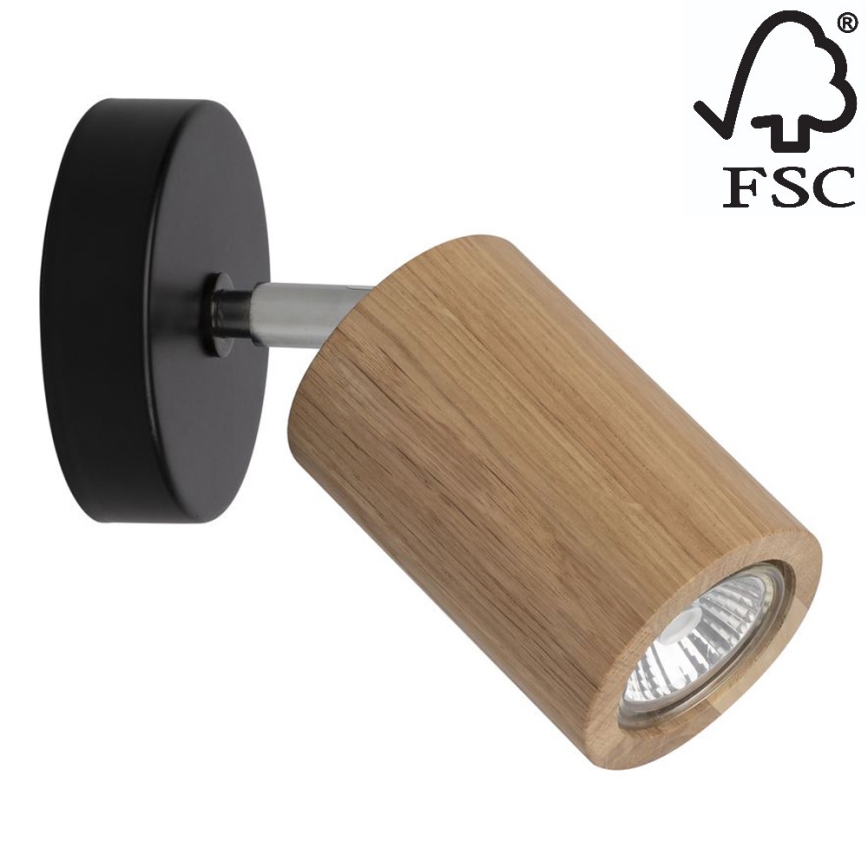 Foco de parede LED MATTI 1xGU10/5W/230V carvalho - certificado por FSC