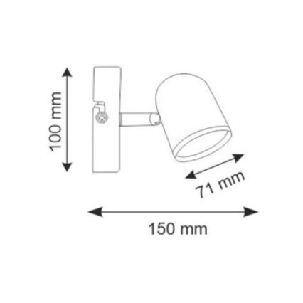 Foco de parede LED RAWI LED/4,2W/230V branco