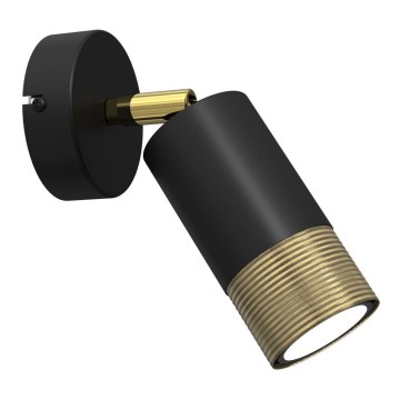 Foco de parede LINK 1xGU10/8W/230V preto/latão