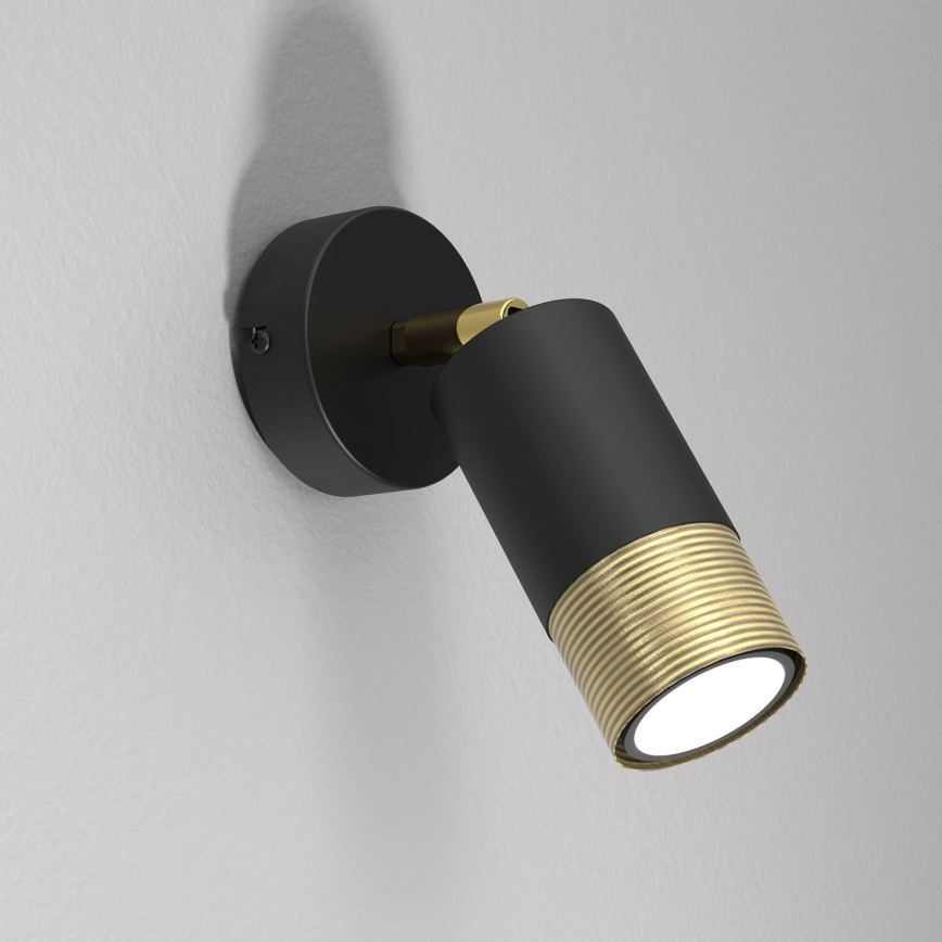 Foco de parede LINK 1xGU10/8W/230V preto/latão