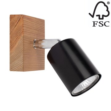 Foco de parede MANARA 1xGU10/5W/230V pinho - certificado por FSC