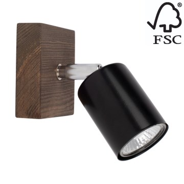 Foco de parede MANARA 1xGU10/5W/230V pinho  - certificado por FSC