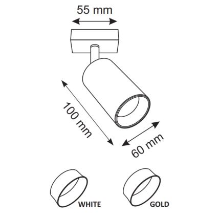 Foco de parede MARIBEL 1xGU10/10W/230V branco