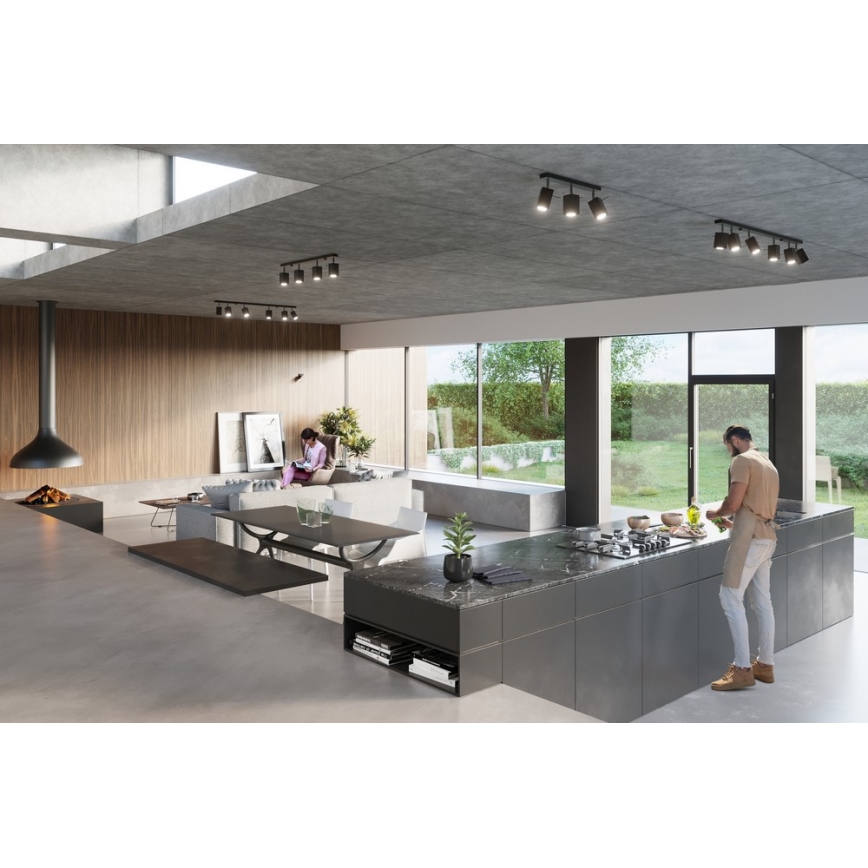 Foco de parede MERIDA 1xGU10/40W/230V preto antigo
