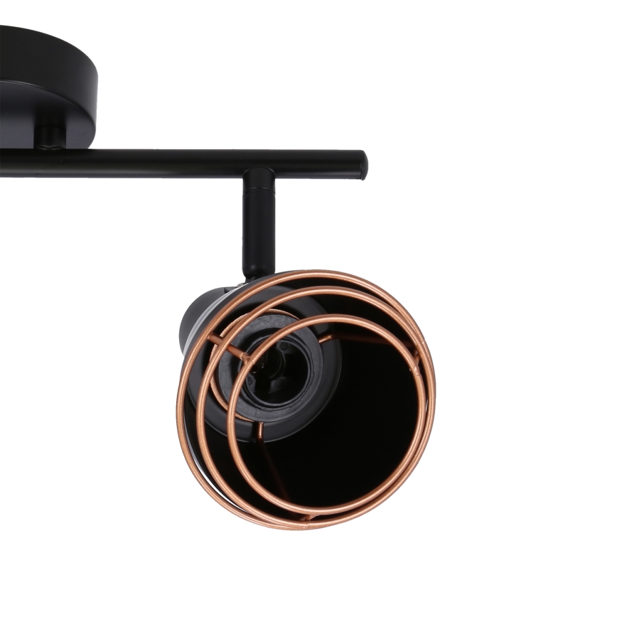 Foco de parede NERIA 2xE14/40W/230V preto/cobre