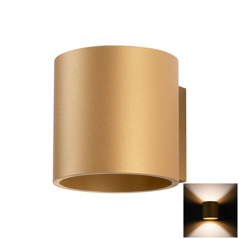 Foco de parede ORBIS 1xG9/8W/230V dourada