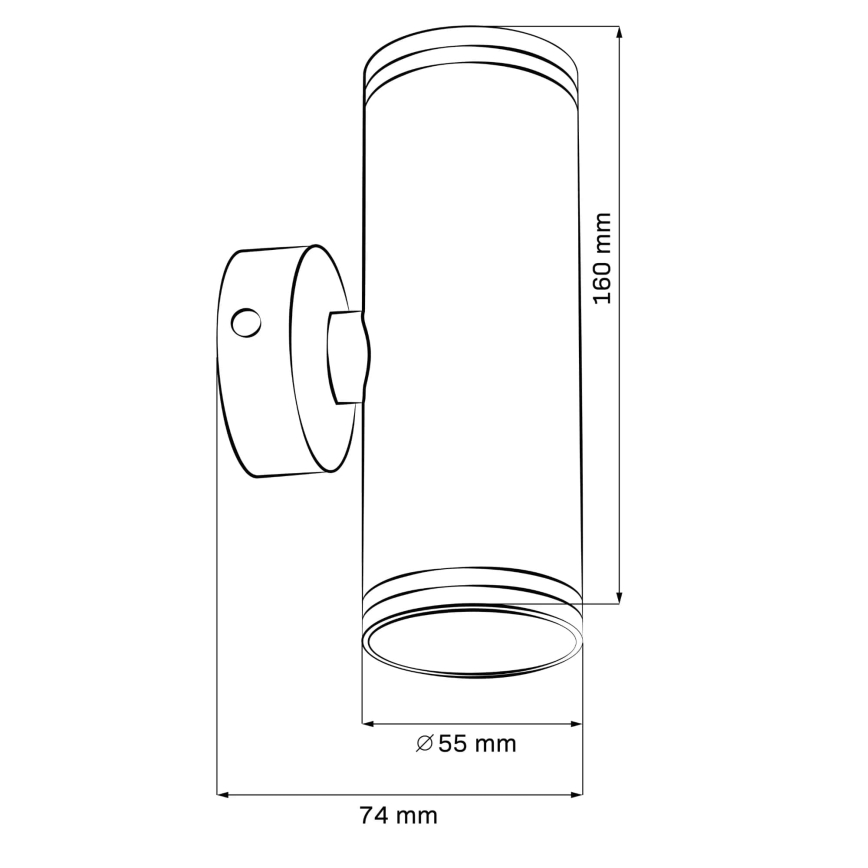 Foco de parede PARIS 2xGU10/10W/230V IP20 preto