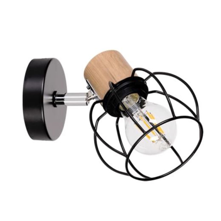 Foco de parede PHIPHI 1xE27/60W/230V carvalho