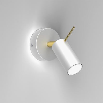 Foco de parede PRESTON 1xGU10/40W/230V branco/dourado