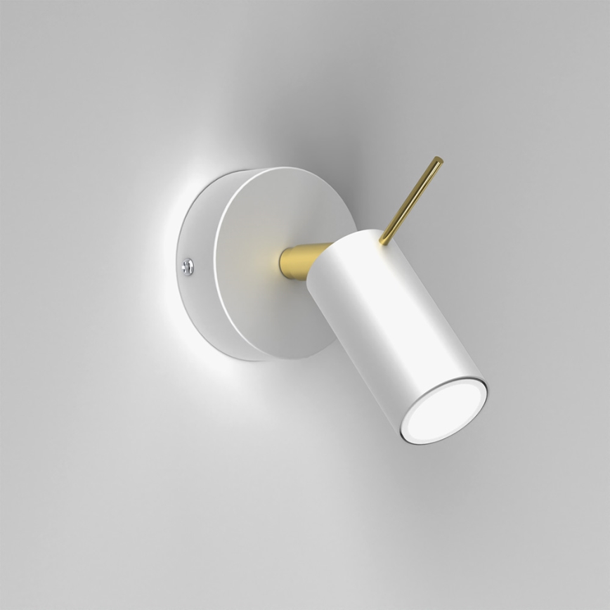 Foco de parede PRESTON 1xGU10/40W/230V branco/dourado