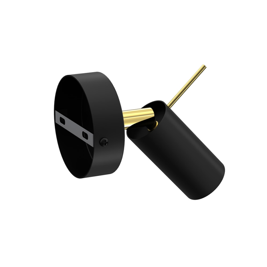 Foco de parede PRESTON 1xGU10/40W/230V preto/dourado