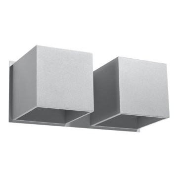 Foco de parede QUAD 2xG9/40W/230V cinzento