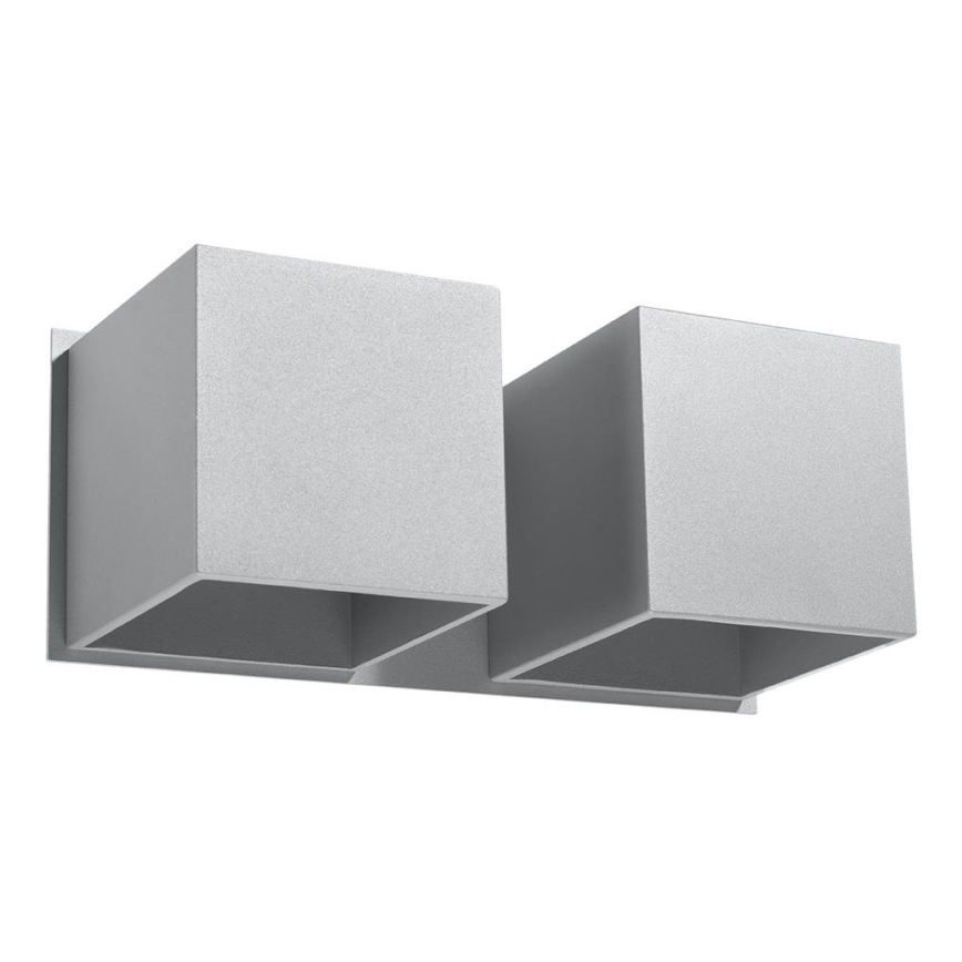 Foco de parede QUAD 2xG9/40W/230V cinzento