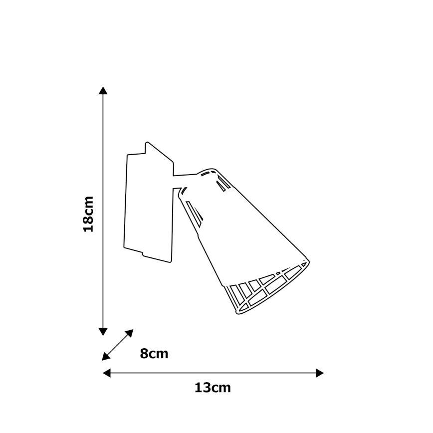 Foco de parede RICK 1xE14/40W/230V