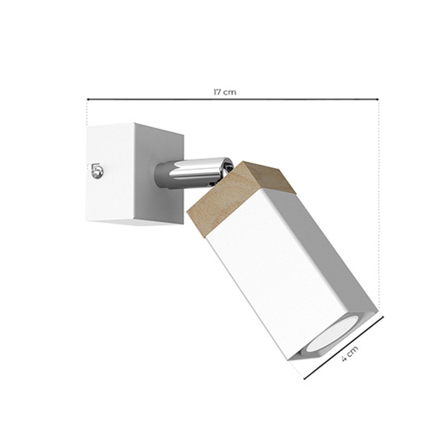 Foco de parede SOLO 1xGU10/MR11/40W/230V branco
