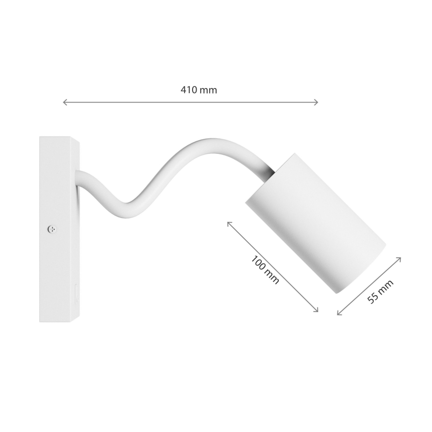 Foco de parede SQUALLA VARIOSA 1xGU10/10W/230V branco