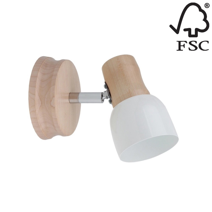 Foco de parede SVANTJE 1xE14/40W/230V bétula - certificado por FSC