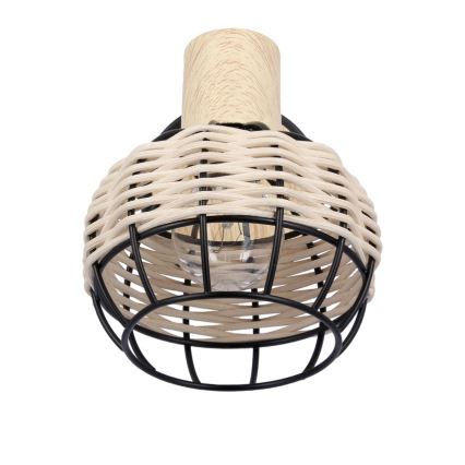 Foco de parede TAJGA 1xE14/40W/230V vime/preto