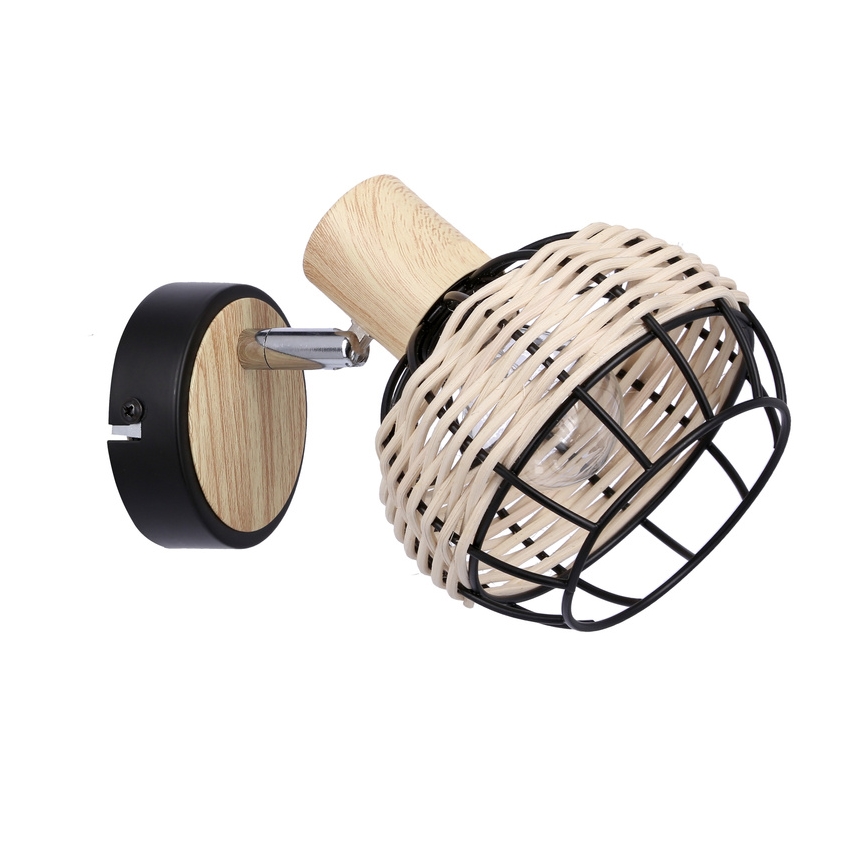 Foco de parede TAJGA 1xE14/40W/230V vime/preto
