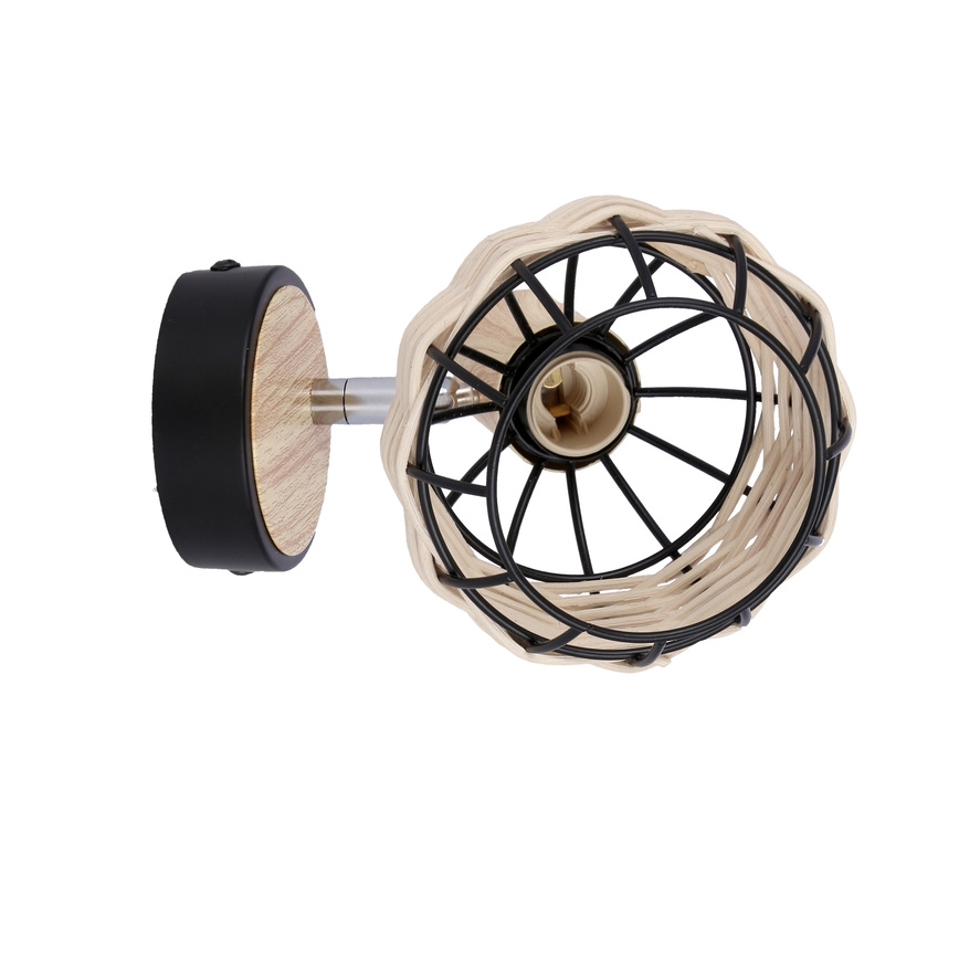 Foco de parede TAJGA 1xE14/40W/230V vime/preto