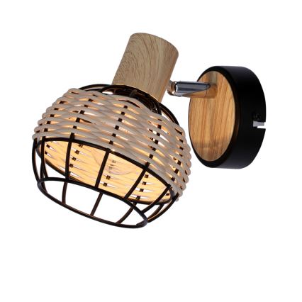 Foco de parede TAJGA 1xE14/40W/230V vime/preto
