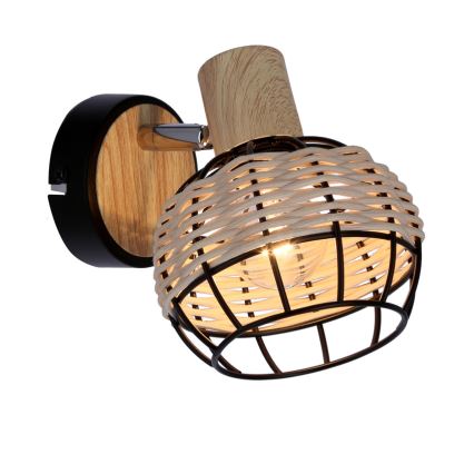 Foco de parede TAJGA 1xE14/40W/230V vime/preto