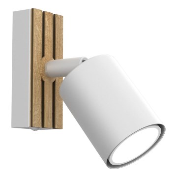 Foco de parede TERRA 1xGU10/8W/230V branco/carvalho