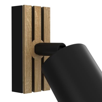 Foco de parede TERRA 1xGU10/8W/230V preto/carvalho
