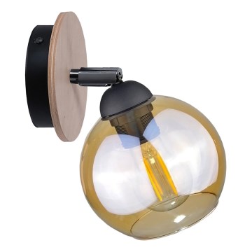 Foco de parede THEA WOOD 1xE27/60W/230V