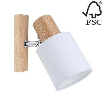 Foco de parede TREEHOUSE 1xE27/25W/230V carvalho - certificado por FSC