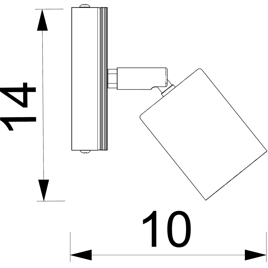Foco de parede TULON 1xGU10/8W/230V branco/carvalho