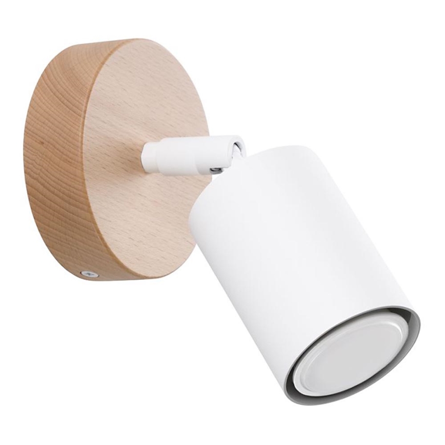 Foco de parede VERDO 1xGU10/10W/230V branco/faia