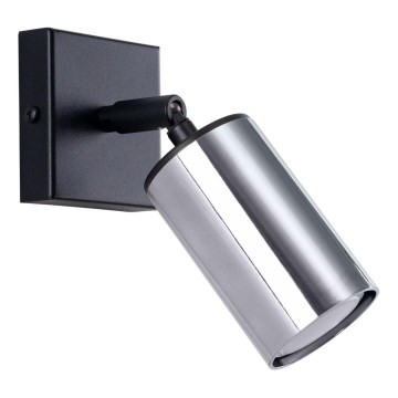 Foco de parede WINX 1xGU10/10W/230V preto/cromado brilhante