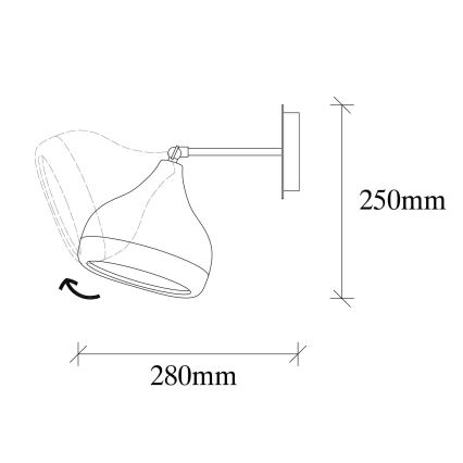 Foco de parede YILDO 1xE27/40W/230V
