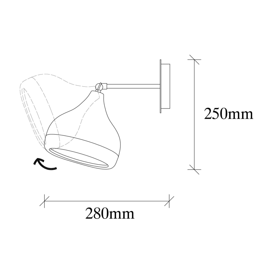 Foco de parede YILDO 1xE27/40W/230V