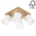 Foco de teto APRILLIA 4xE27/25W/230V carvalho/branco - certificado por FSC
