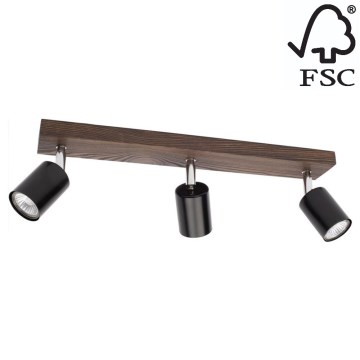 Foco de teto MANARA  3xGU10/5W/230V pinho - certificado por FSC