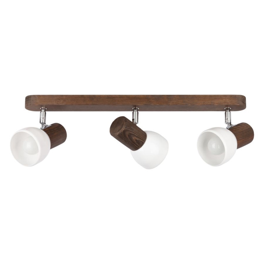 Foco de teto NEL 3xE27/15W/230V pinho
