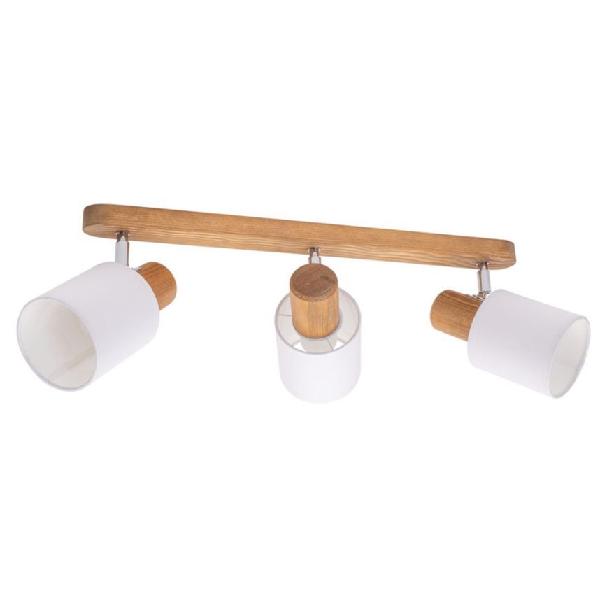 Foco de teto TRENDY 3xE27/15W/230V pinho