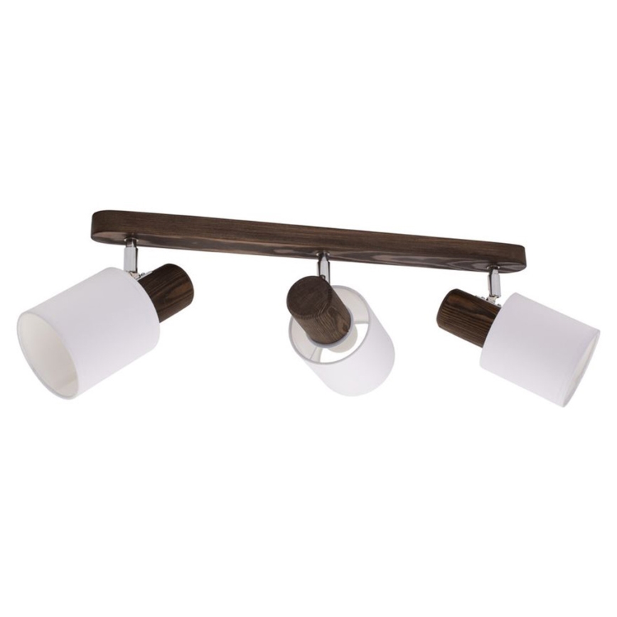 Foco de teto TRENDY 3xE27/15W/230V pinho