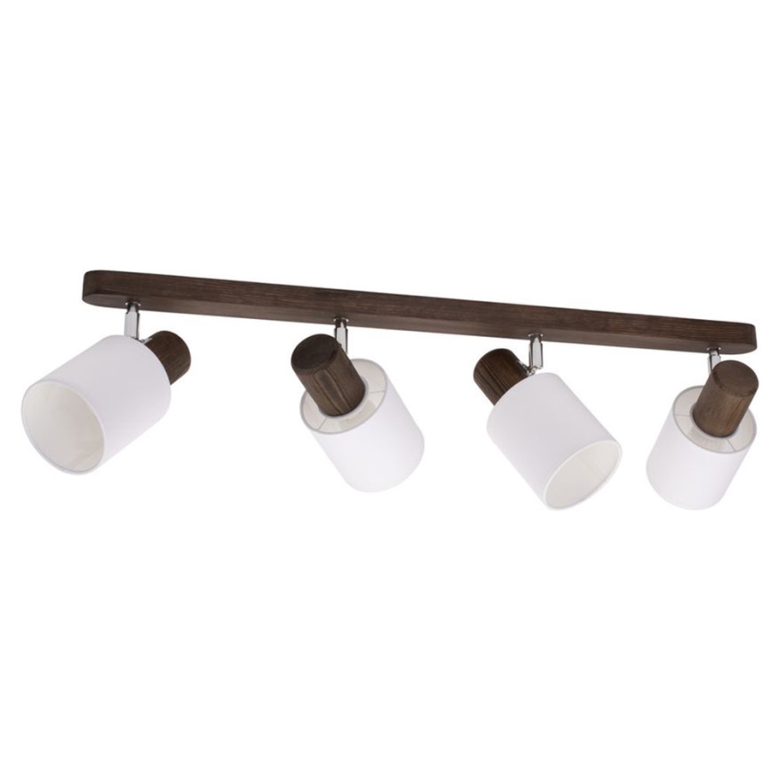 Foco de teto TRENDY 4xE27/15W/230V pinho