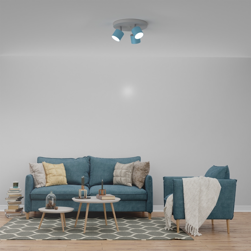 Foco DIXIE 3xGX53/11W/230V azul