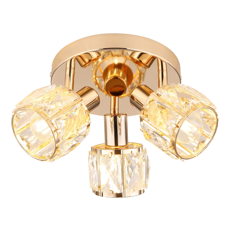 Foco DUBAI 3xE14/40W/230V diâmetro 36 cm Rosa dourado