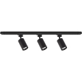 Foco em sistema de calha TIGER 3xGU10/10W/230V preto