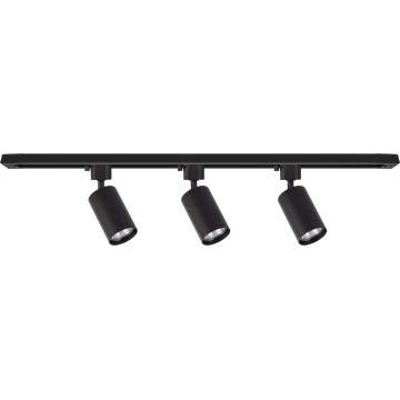 Foco em sistema de calha TIGER 3xGU10/10W/230V preto