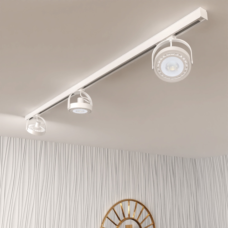 Foco em sistema de carril LUGAR AR111 3xGU10/25W/230V branco